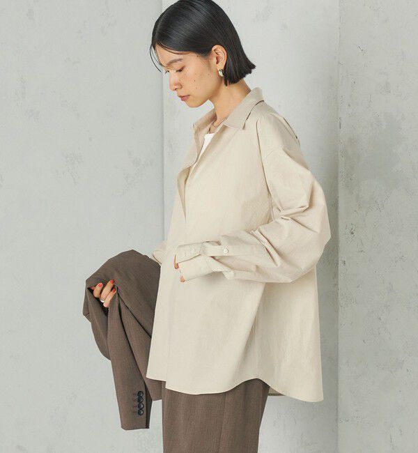 SHIPS for women「Wai＋:〈洗濯機可能〉スキッパー シャツ」|シャツ・ブラウス|