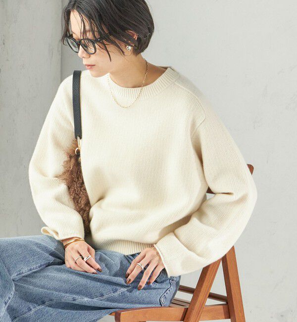 SHIPS for women「《予約》Super 180's 5ゲージ クルーネック ニット」|ニット・セーター|ナチュラル