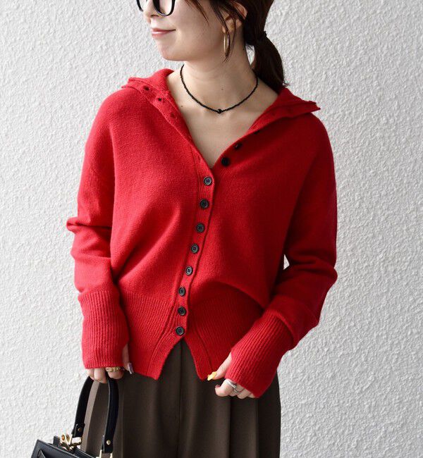 SHIPS any「《予約》【WEB限定】〈手洗い可能〉サムホール ハイネック ボタン ニット カーディガン」|カーディガン|