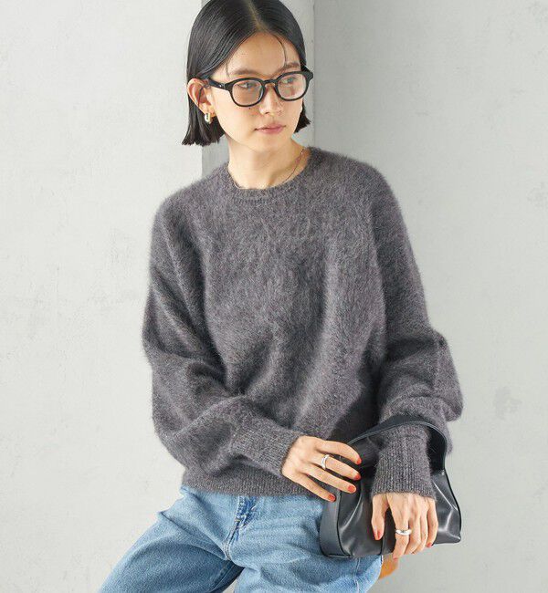 SHIPS for women「《予約》杢 フォックス カシミヤ クルーネック プルオーバー 26AW」|ニット・セーター|