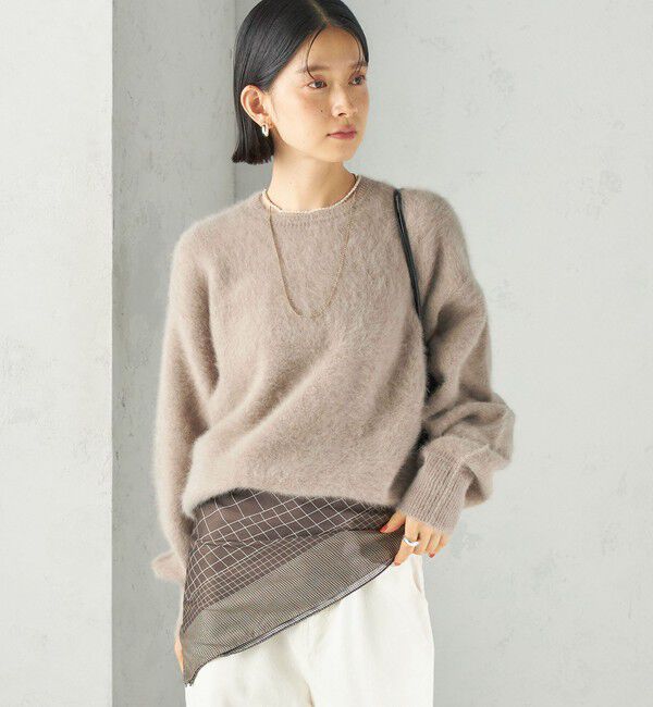 SHIPS for women「《予約》杢 フォックス カシミヤ クルーネック プルオーバー 26AW」|ニット・セーター|