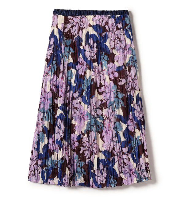 SHIPS for women「《予約》〈手洗い可能〉フラワー プリント プリーツ スカート」|スカート|