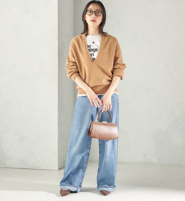 SHIPS for women「《予約》【SHIPS別注】YLEVE&times;Harley of Scotland: ディープ Vネック ニット プルオーバー」|ニット・セーター|