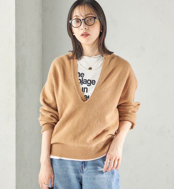 SHIPS for women「《予約》【SHIPS別注】YLEVE&times;Harley of Scotland: ディープ Vネック ニット プルオーバー」|ニット・セーター|