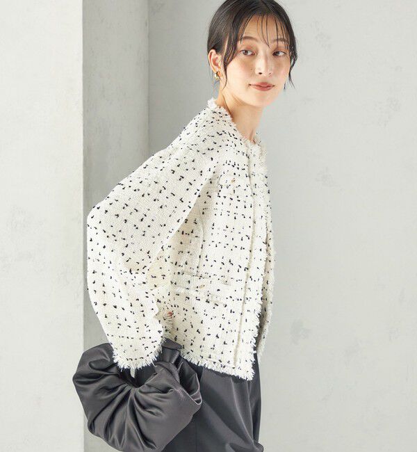 SHIPS for women「《予約》【SHIPS別注】troisiemeCHACO: ツイード ジャケット（セレモニー対応可）」|ノーカラージャケット|