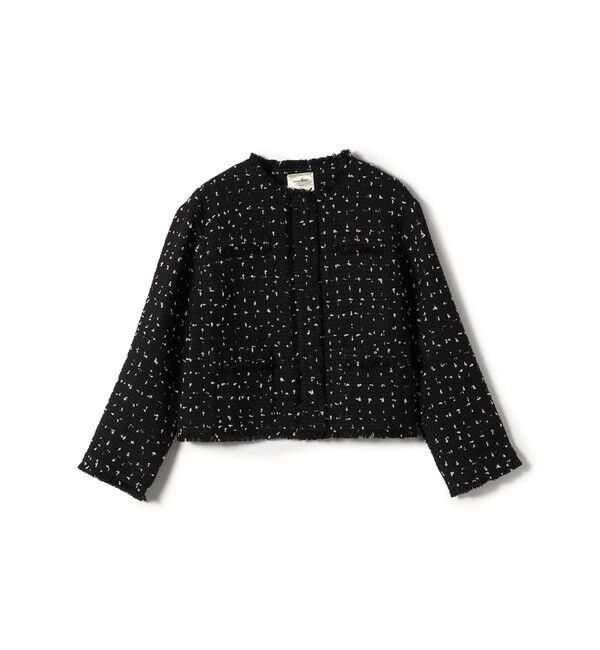 SHIPS for women「《予約》【SHIPS別注】troisiemeCHACO: ツイード ジャケット（セレモニー対応可）」|ノーカラージャケット|