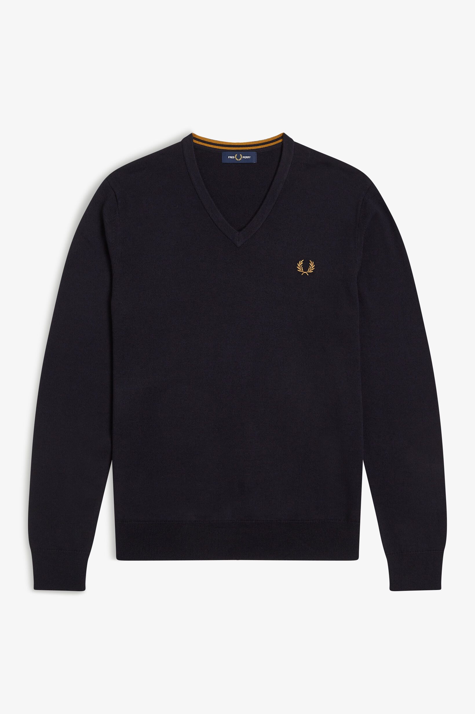 FRED PERRY 「FRED PERRY／Classic V Neck Sweater／ワンポイントロゴ刺繍 クラシックVネックニット」|ニット・セーター|