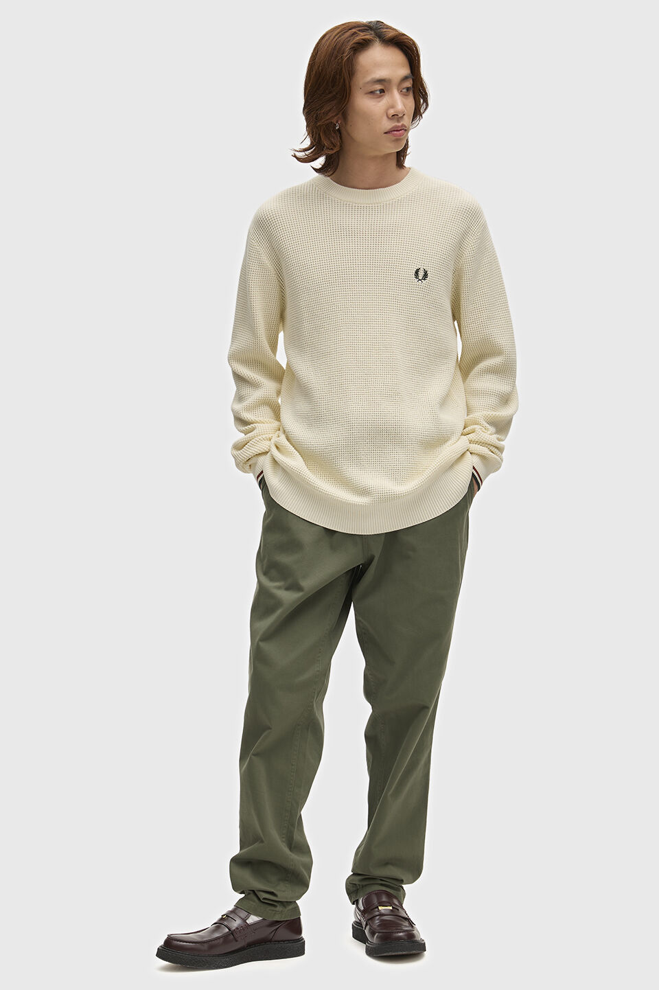  「FRED PERRY／Waffle Stitch Jumper／ワッフルステッチニット」|ニット・セーター|