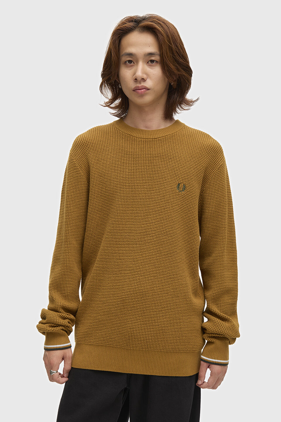  「FRED PERRY／Waffle Stitch Jumper／ワッフルステッチニット」|ニット・セーター|