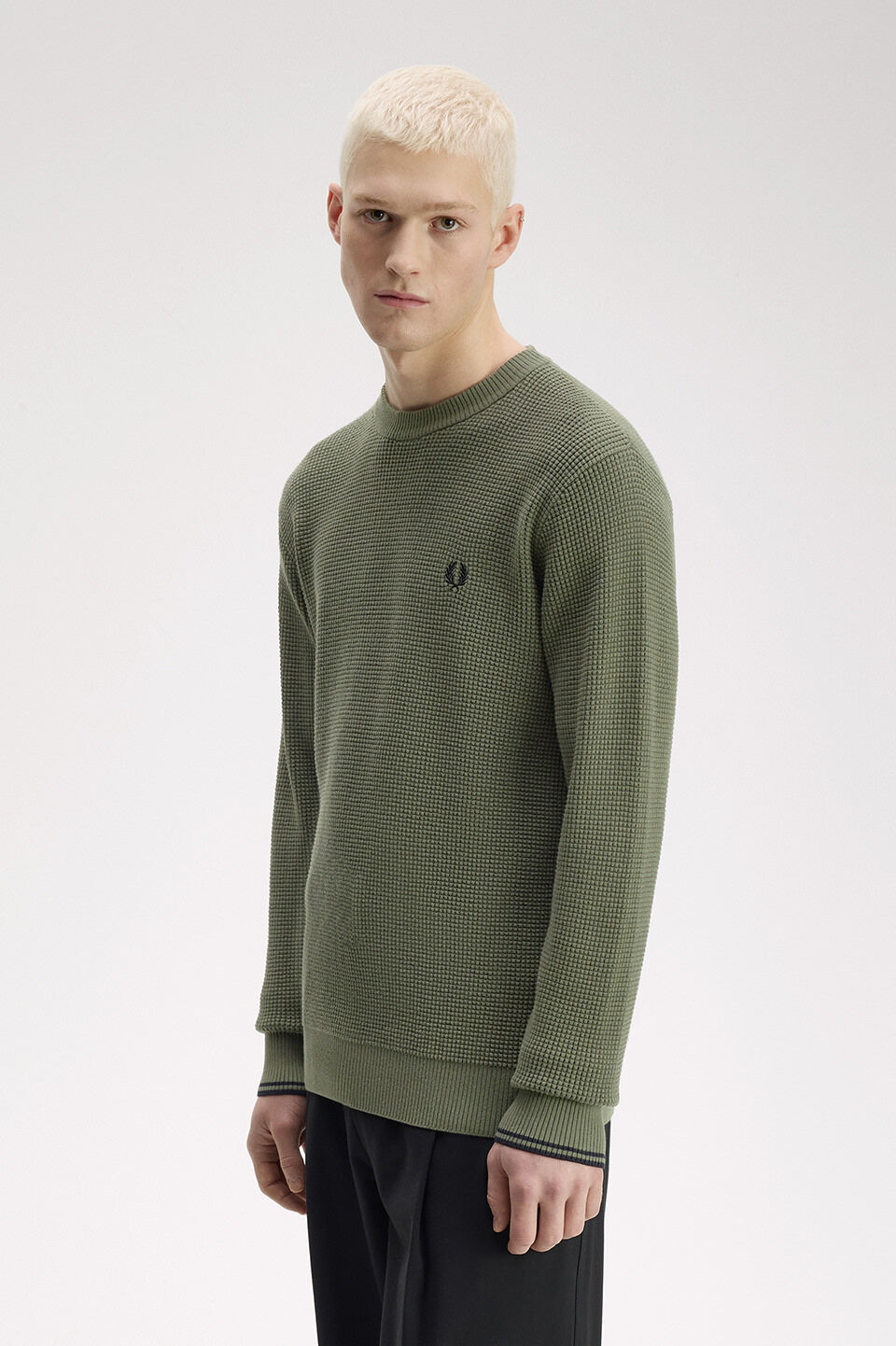  「FRED PERRY／Waffle Stitch Jumper／ワッフルステッチニット」|ニット・セーター|