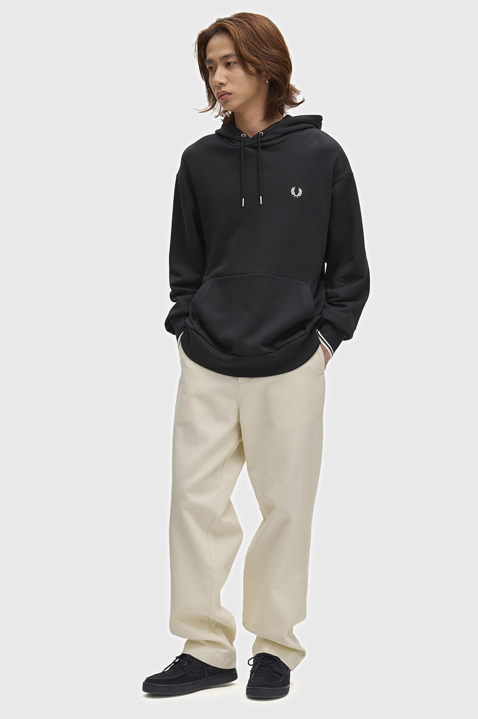 FRED PERRY 「FRED PERRY／Tipped Hooded Sweatshirt／ワンポイントロゴ刺繍 フードスウェット」|スウェット・ジャージ|