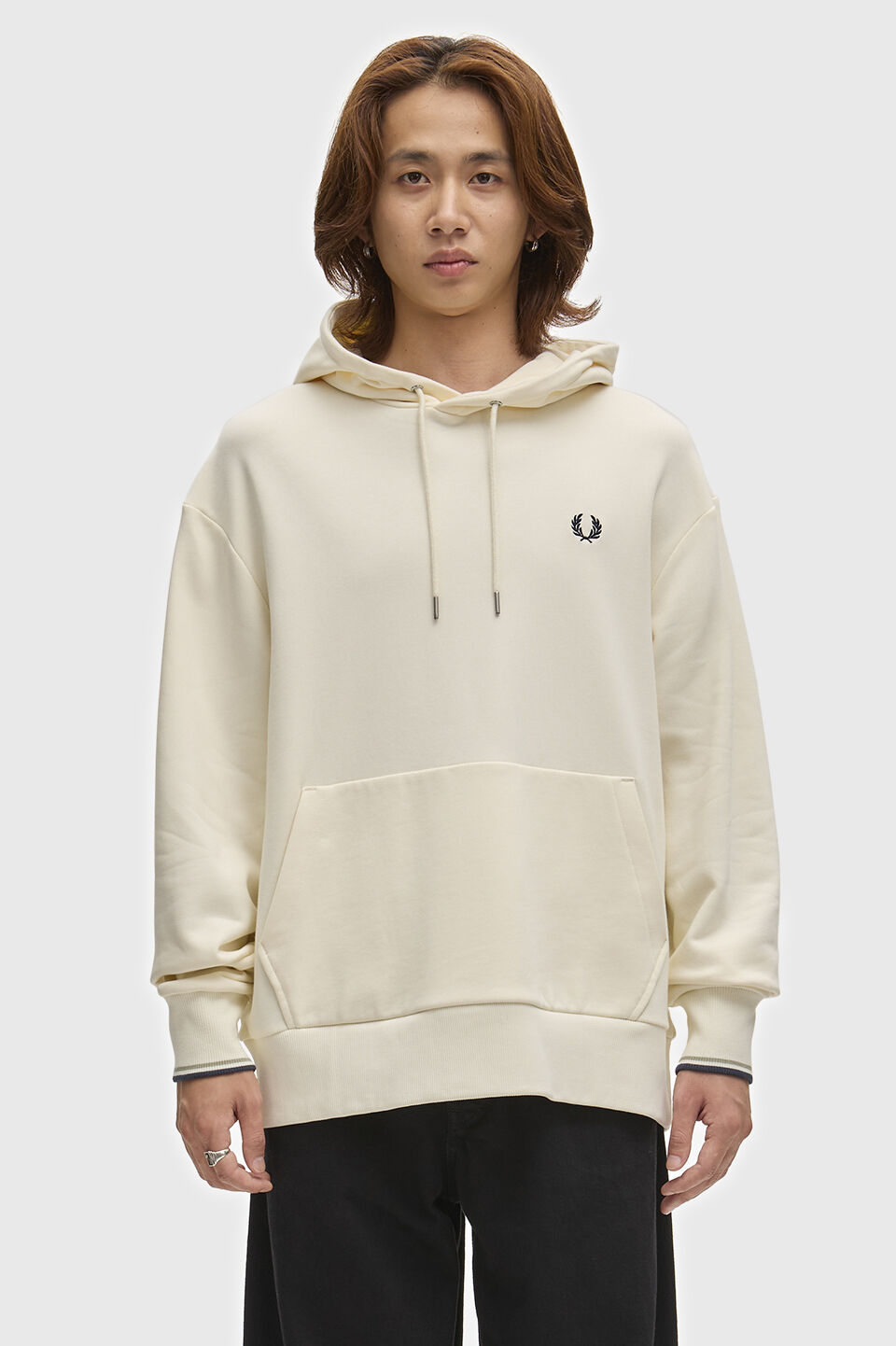 FRED PERRY 「FRED PERRY／Tipped Hooded Sweatshirt／ワンポイントロゴ刺繍 フードスウェット」|スウェット・ジャージ|
