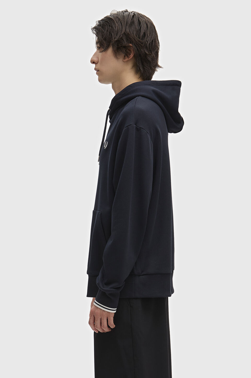 FRED PERRY 「FRED PERRY／Tipped Hooded Sweatshirt／ワンポイントロゴ刺繍 フードスウェット」|スウェット・ジャージ|