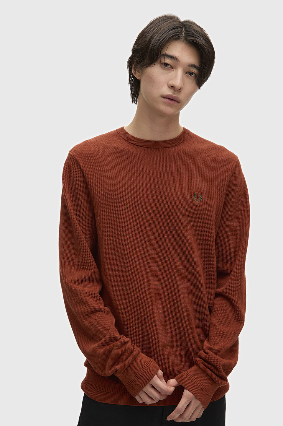 FRED PERRY 「FRED PERRY／Pique Stitch Jumper／ワンポイントロゴ ピケステッチニット」|Tシャツ・カットソー|BRANDY