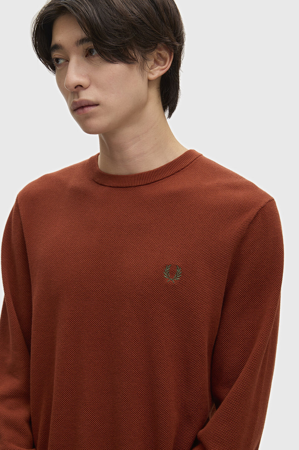 FRED PERRY 「FRED PERRY／Pique Stitch Jumper／ワンポイントロゴ ピケステッチニット」|Tシャツ・カットソー|