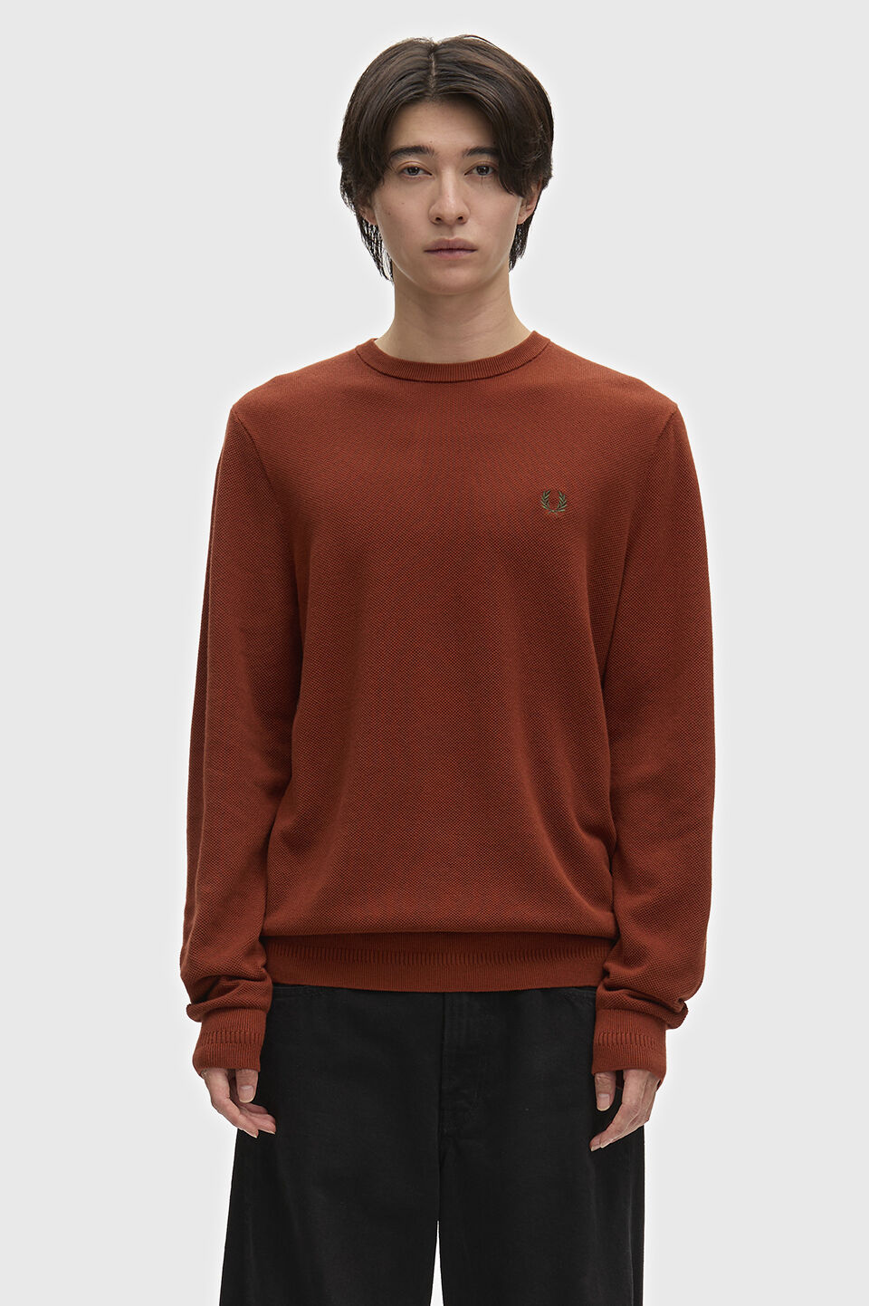 FRED PERRY 「FRED PERRY／Pique Stitch Jumper／ワンポイントロゴ ピケステッチニット」|Tシャツ・カットソー|