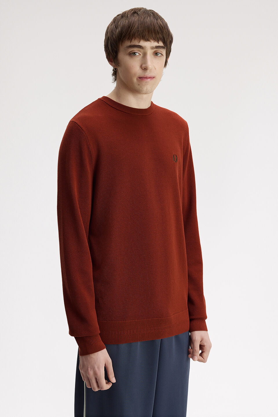 FRED PERRY 「FRED PERRY／Pique Stitch Jumper／ワンポイントロゴ ピケステッチニット」|Tシャツ・カットソー|