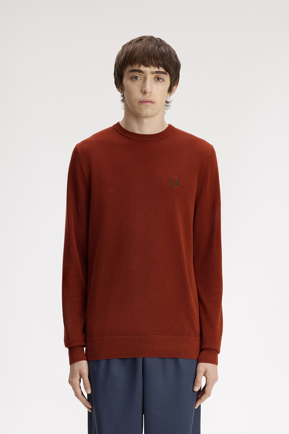 FRED PERRY 「FRED PERRY／Pique Stitch Jumper／ワンポイントロゴ ピケステッチニット」|Tシャツ・カットソー|