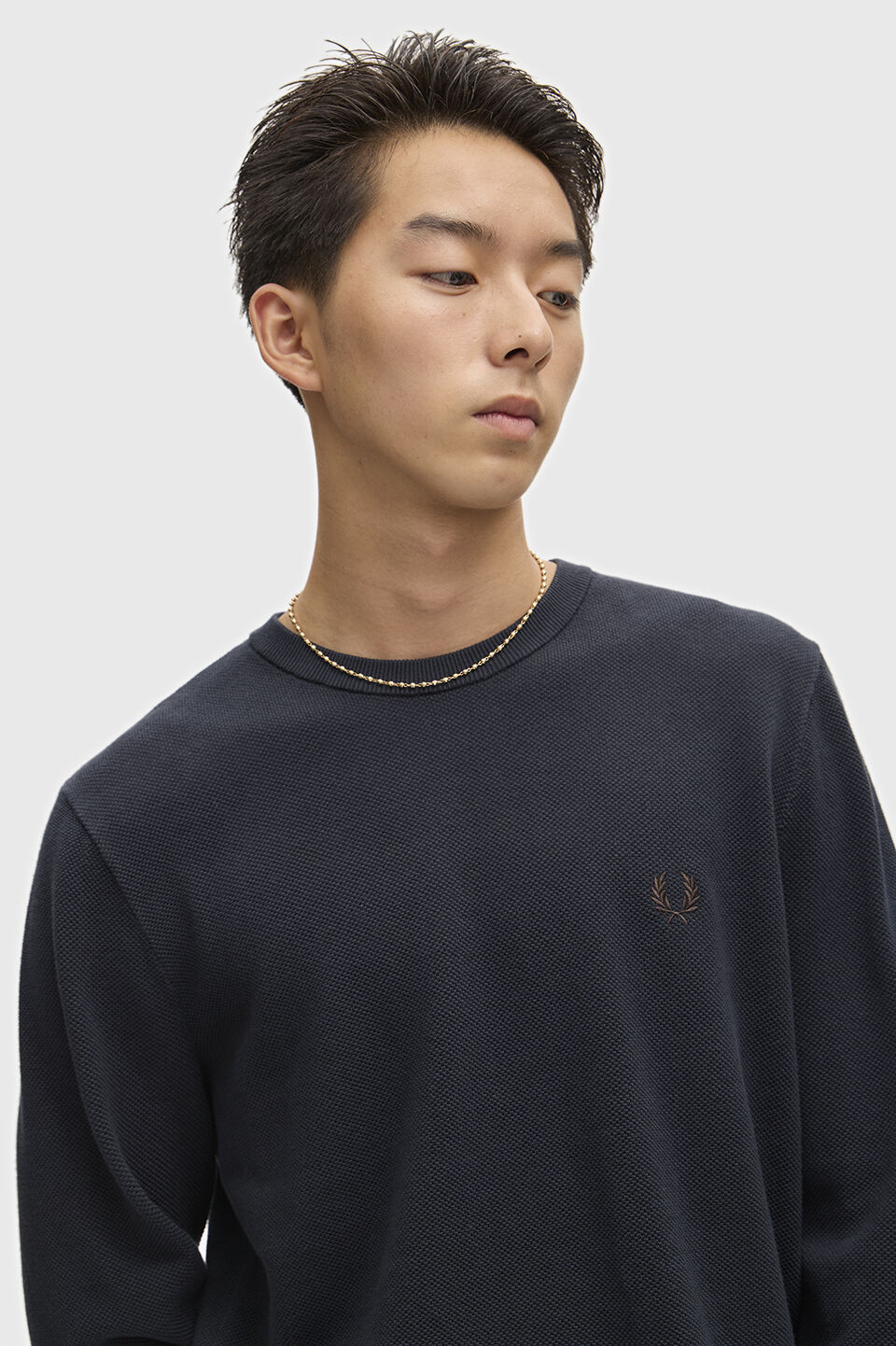 FRED PERRY 「FRED PERRY／Pique Stitch Jumper／ワンポイントロゴ ピケステッチニット」|Tシャツ・カットソー|