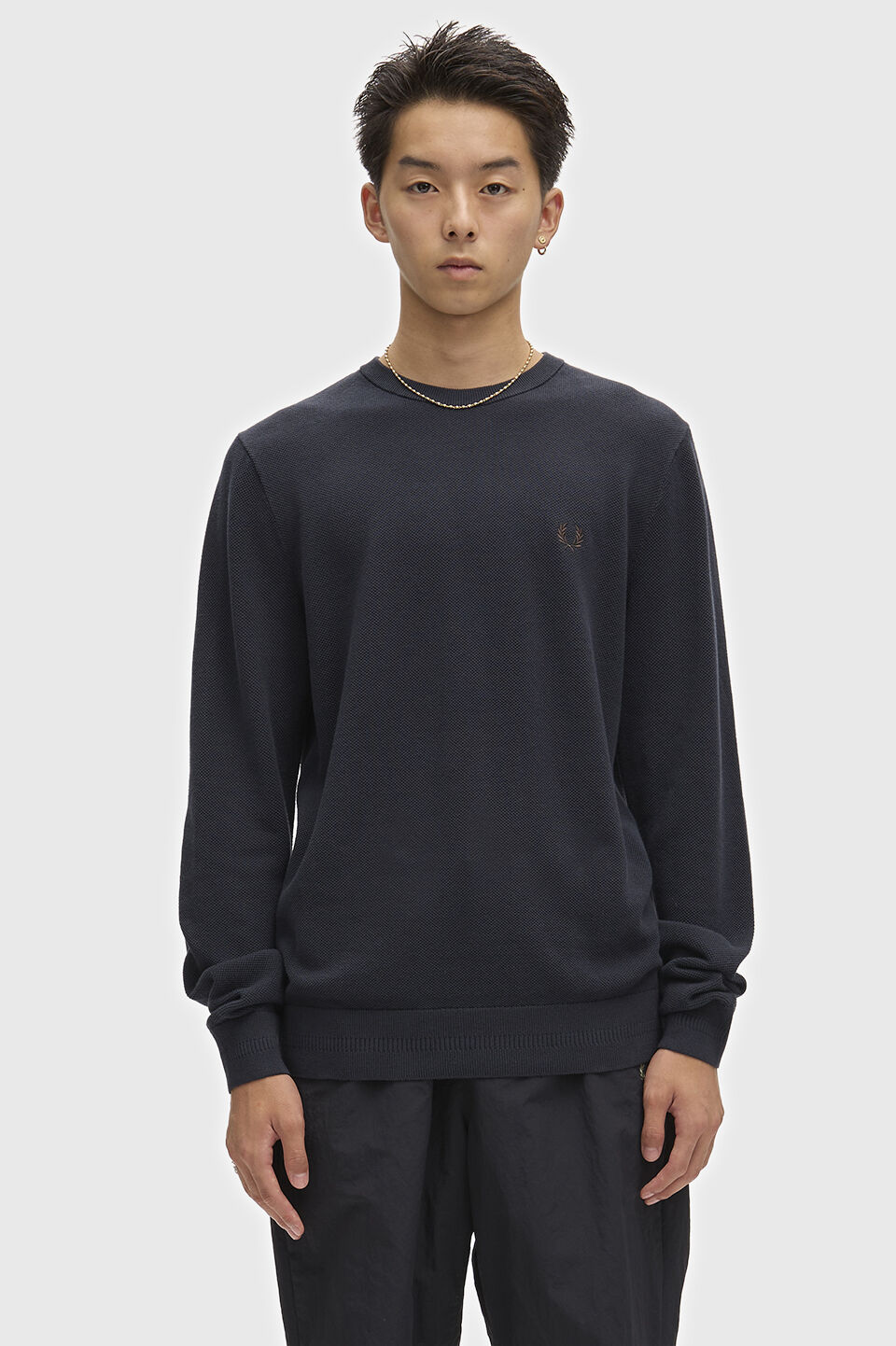 FRED PERRY 「FRED PERRY／Pique Stitch Jumper／ワンポイントロゴ ピケステッチニット」|Tシャツ・カットソー|