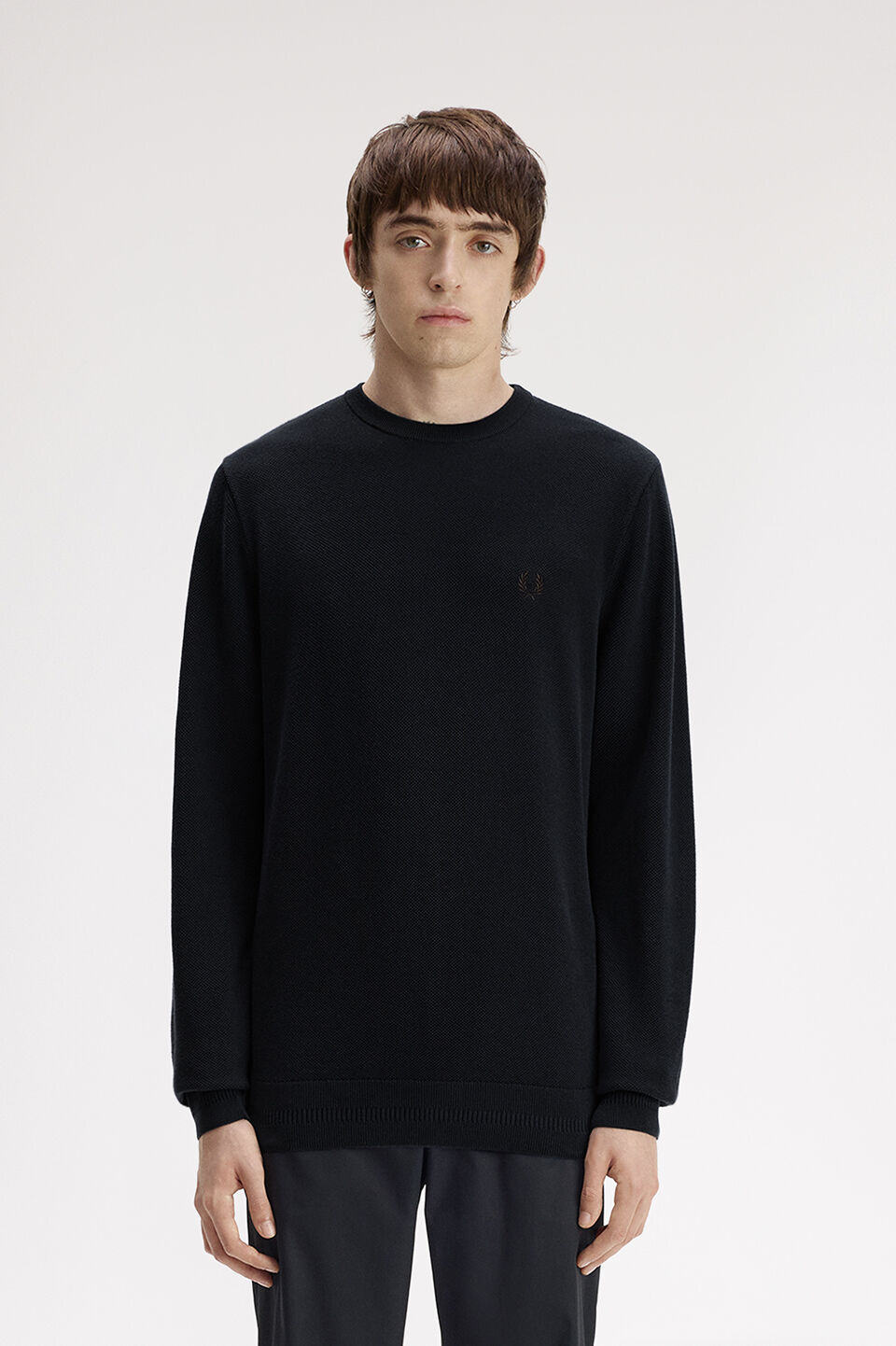 FRED PERRY 「FRED PERRY／Pique Stitch Jumper／ワンポイントロゴ ピケステッチニット」|Tシャツ・カットソー|