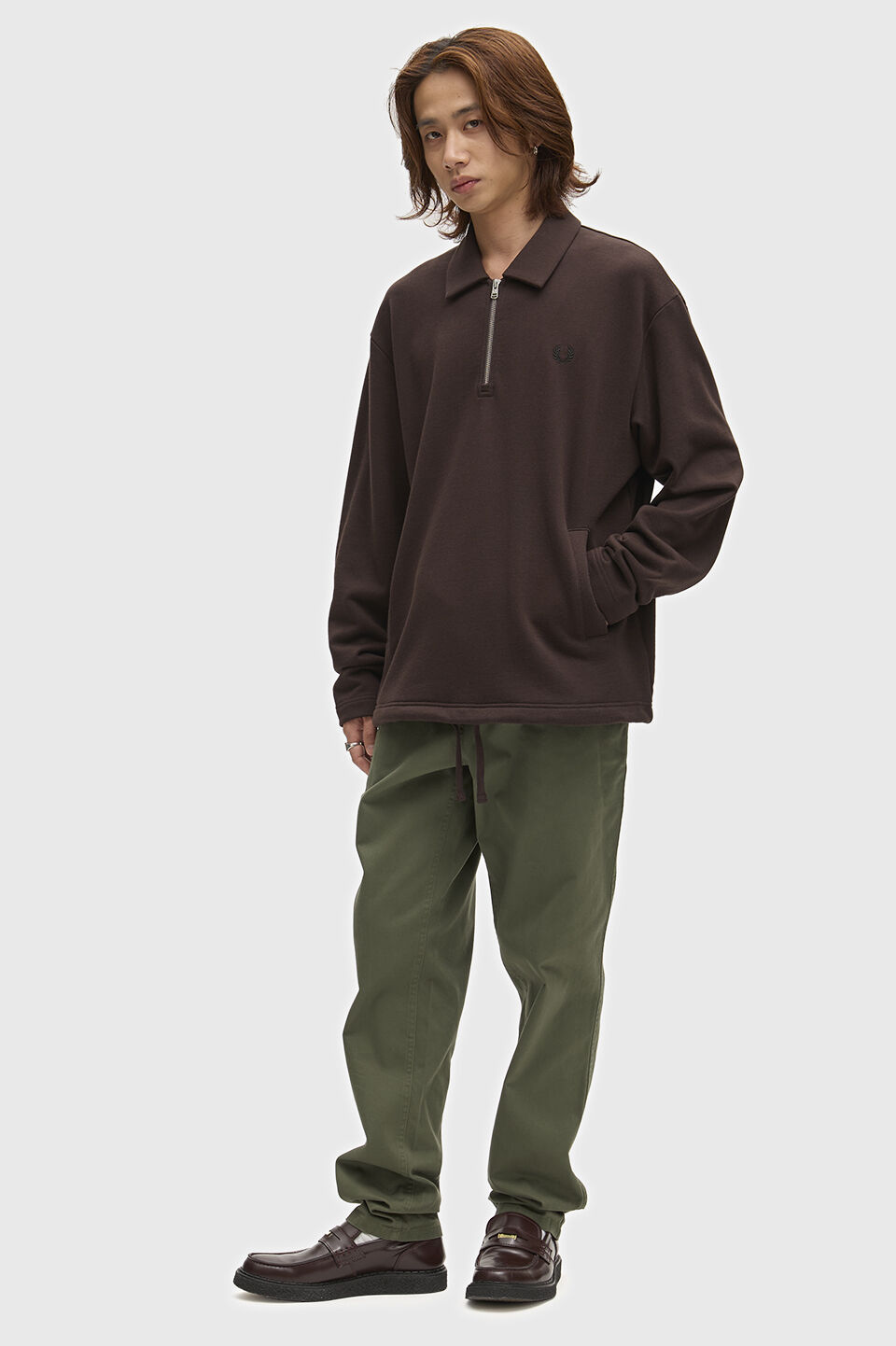 FRED PERRY 「FRED PERRY／Half-Zip Smock Sweatshirt／ハーフジップスモックポロスウェット」|ポロシャツ|