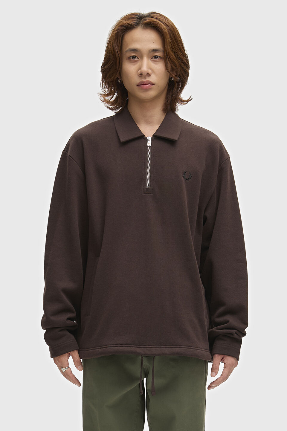 FRED PERRY 「FRED PERRY／Half-Zip Smock Sweatshirt／ハーフジップスモックポロスウェット」|ポロシャツ|