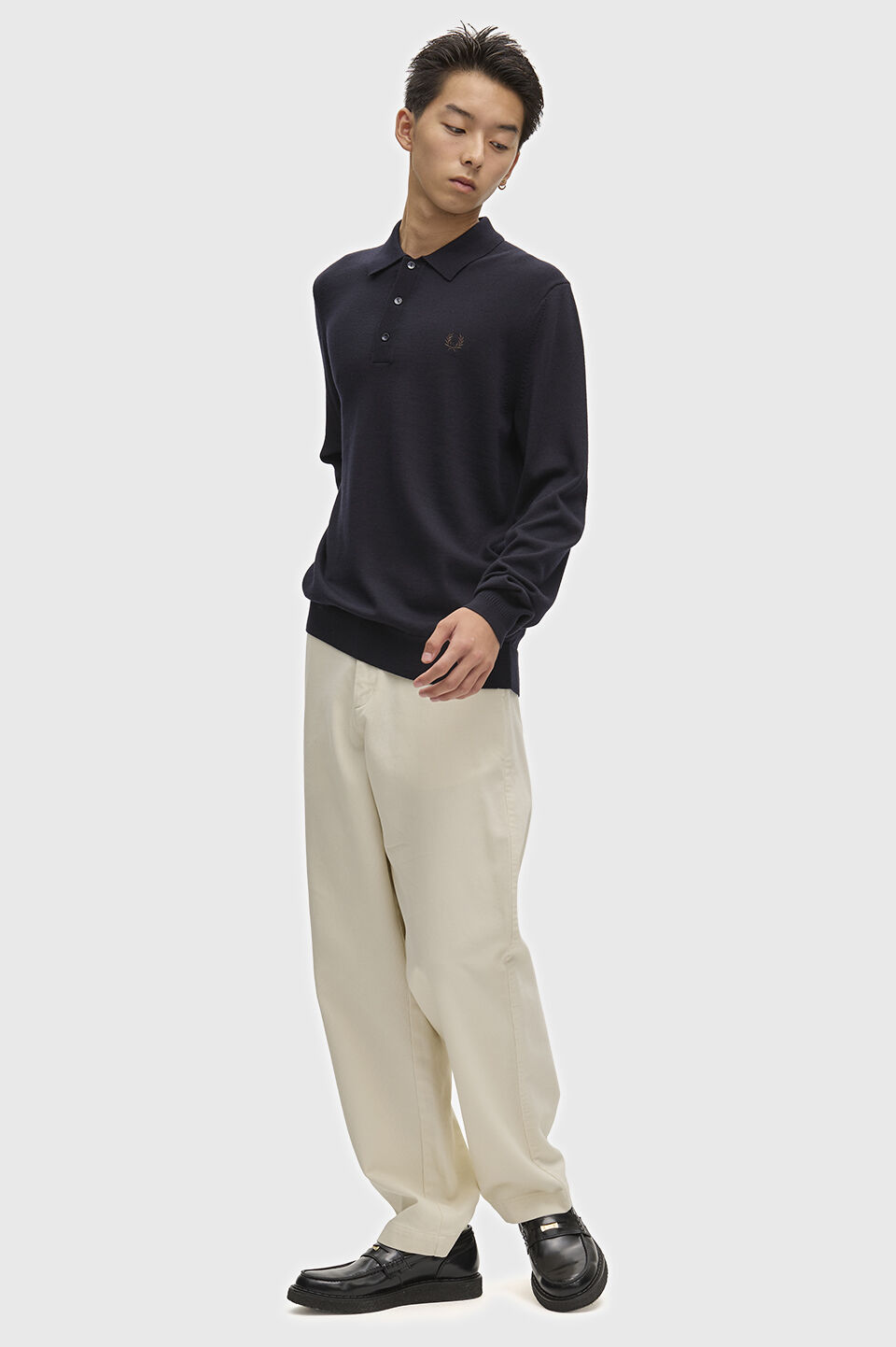 FRED PERRY 「FRED PERRY／CLASSIC KNITTED SHIRT／長袖ニットポロシャツ」|ポロシャツ|