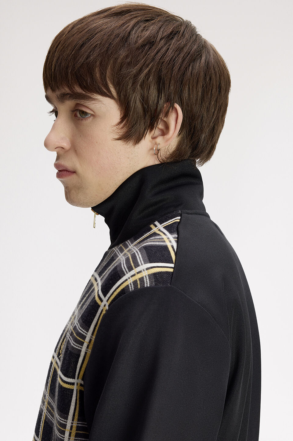 FRED PERRY 「FRED PERRY／Tartan Knitted Front Track Jacket／タータントラックジャケット」|スウェット・ジャージ|