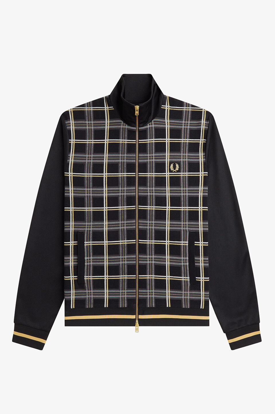 FRED PERRY 「FRED PERRY／Tartan Knitted Front Track Jacket／タータントラックジャケット」|スウェット・ジャージ|