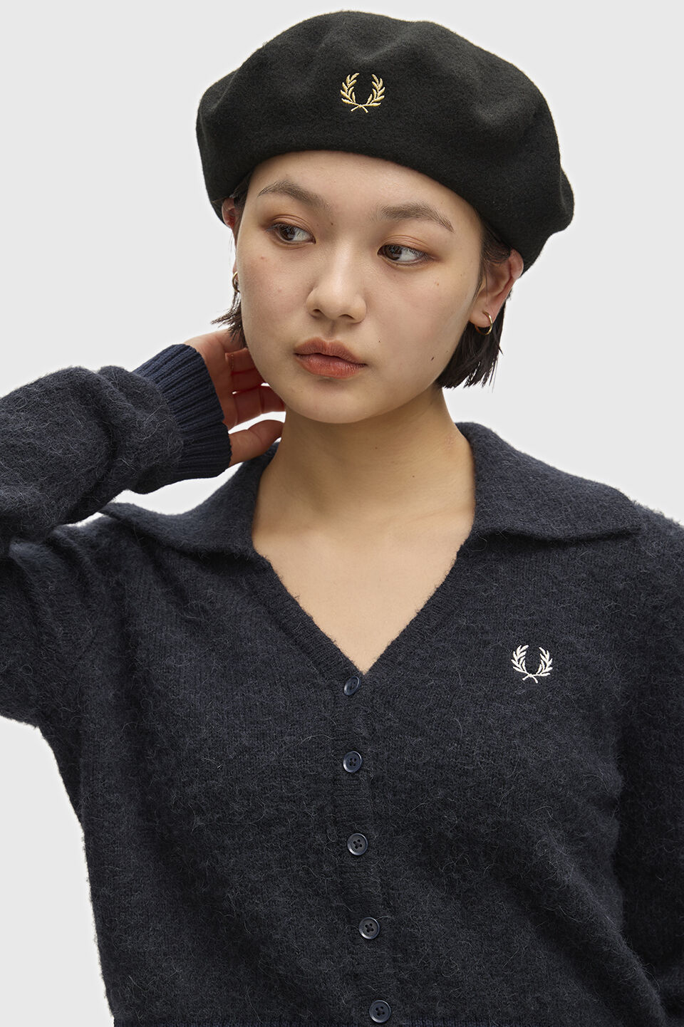 FRED PERRY 「FRED PERRY／Brushed Cardigan／オープンカラーカーディガン」|ポロシャツ|