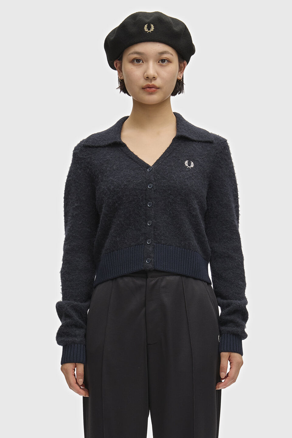 FRED PERRY 「FRED PERRY／Brushed Cardigan／オープンカラーカーディガン」|ポロシャツ|