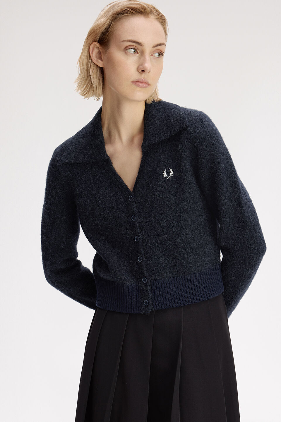 FRED PERRY 「FRED PERRY／Brushed Cardigan／オープンカラーカーディガン」|ポロシャツ|