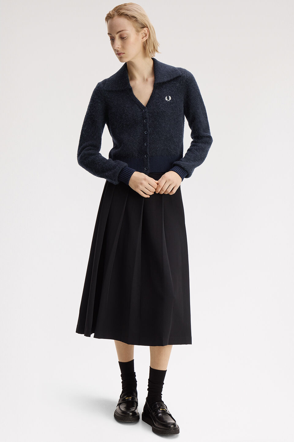 FRED PERRY 「FRED PERRY／Brushed Cardigan／オープンカラーカーディガン」|ポロシャツ|