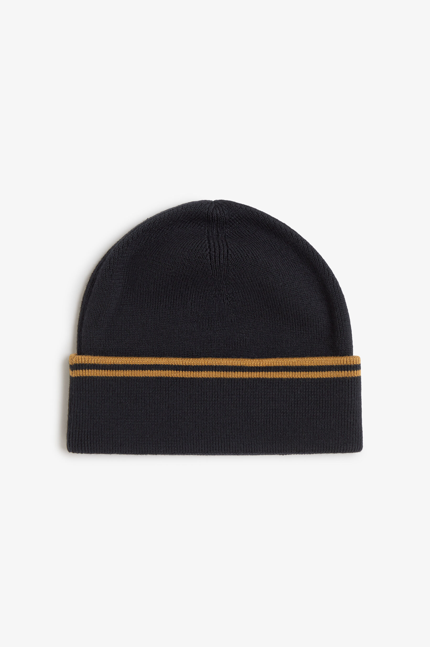 FRED PERRY 「FRED PERRY／Twin Tipped Merino Wool Beanie／ロゴ刺繍 ツインティップドビーニー」|ニット帽|
