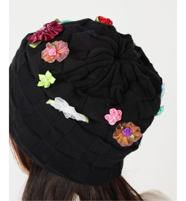  「《予約》YANYAN FLORAL BEANIE YYW26-1731：ニットキャップ」|キャップ・キャスケット|