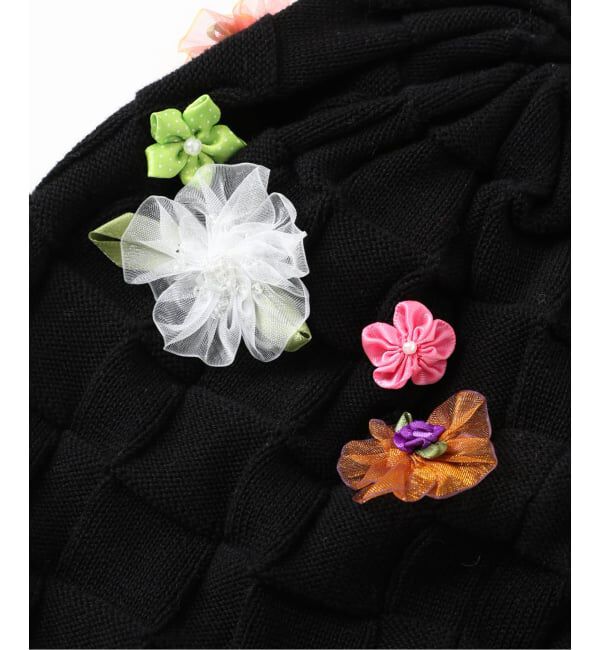  「《予約》YANYAN FLORAL BEANIE YYW26-1731：ニットキャップ」|キャップ・キャスケット|