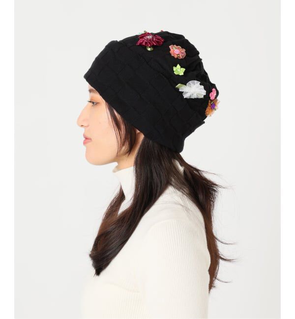  「《予約》YANYAN FLORAL BEANIE YYW26-1731：ニットキャップ」|キャップ・キャスケット|