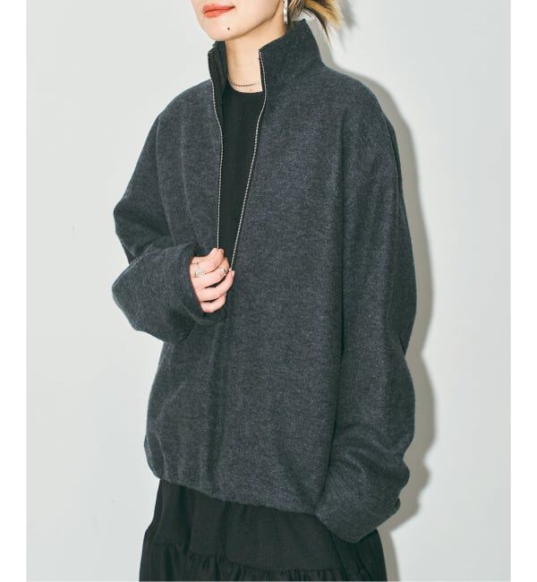  「《追加予約4》FELTED WOOL HALF ZIP TOP：カットソー」|Tシャツ・カットソー|