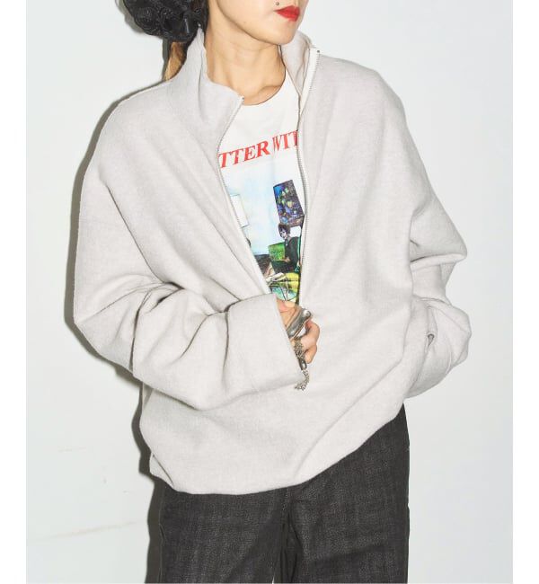  「《追加予約4》FELTED WOOL HALF ZIP TOP：カットソー」|Tシャツ・カットソー|