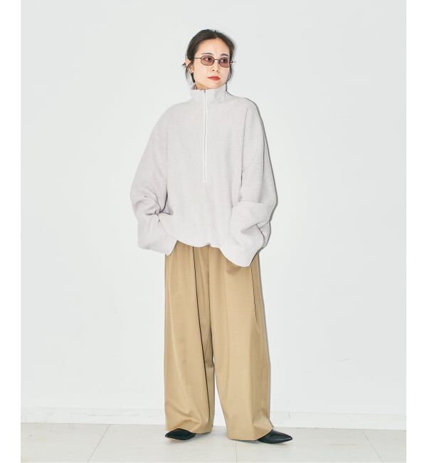  「《追加予約4》FELTED WOOL HALF ZIP TOP：カットソー」|Tシャツ・カットソー|