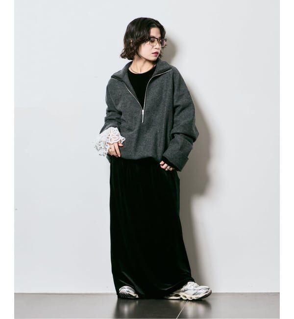  「《追加予約4》FELTED WOOL HALF ZIP TOP：カットソー」|Tシャツ・カットソー|