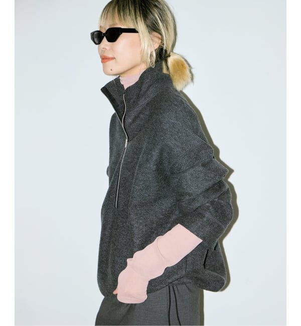  「《追加予約4》FELTED WOOL HALF ZIP TOP：カットソー」|Tシャツ・カットソー|