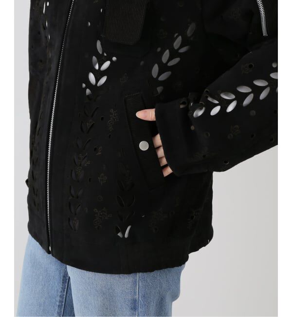  「MASU IVY HOLE LEATHER FLIGHT JACKET M26H9BL005：ジャケット」|ライダースジャケット|