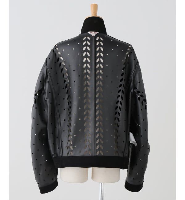  「MASU IVY HOLE LEATHER FLIGHT JACKET M26H9BL005：ジャケット」|ライダースジャケット|