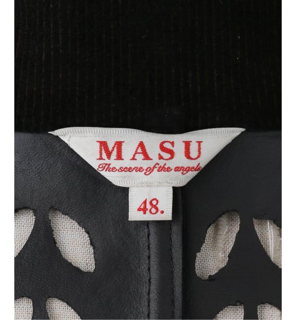  「MASU IVY HOLE LEATHER FLIGHT JACKET M26H9BL005：ジャケット」|ライダースジャケット|