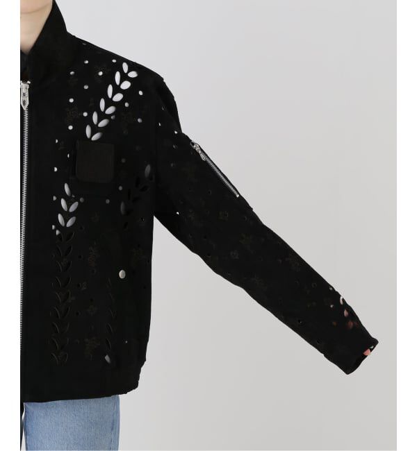 「MASU IVY HOLE LEATHER FLIGHT JACKET M26H9BL005：ジャケット」|ライダースジャケット|