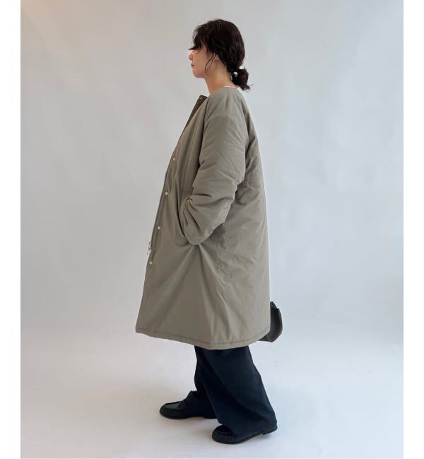SLOBE IENA「《WEB限定/追加》中綿ストール付きノーカラーコート」|その他|