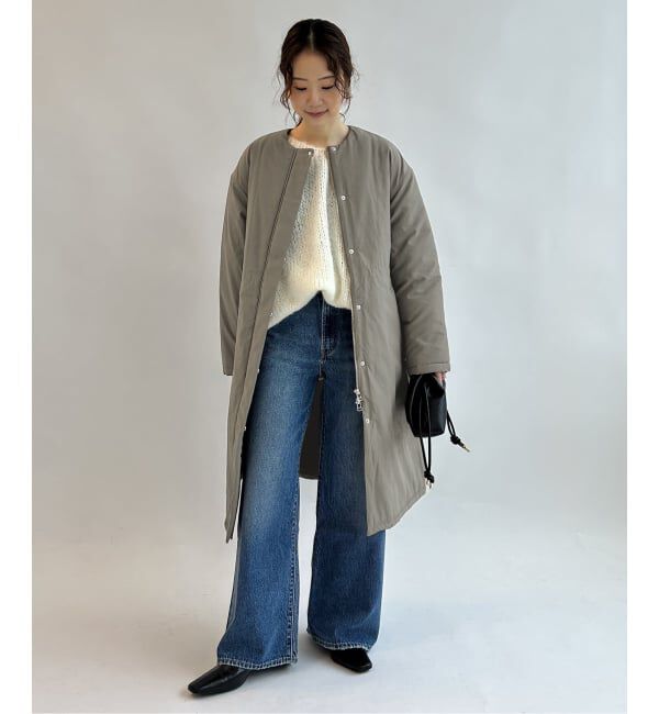 SLOBE IENA「《WEB限定/追加》中綿ストール付きノーカラーコート」|その他|