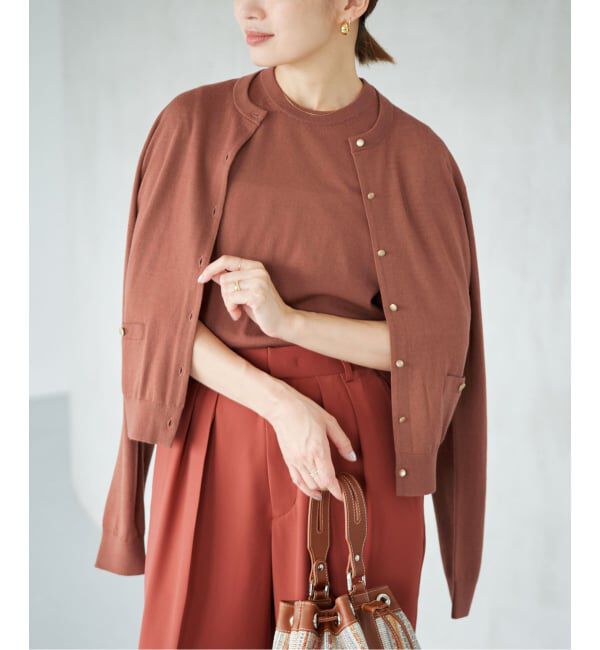 IENA「《アンサンブル対応》ARKABA クルーカーディガン」|カーディガン|